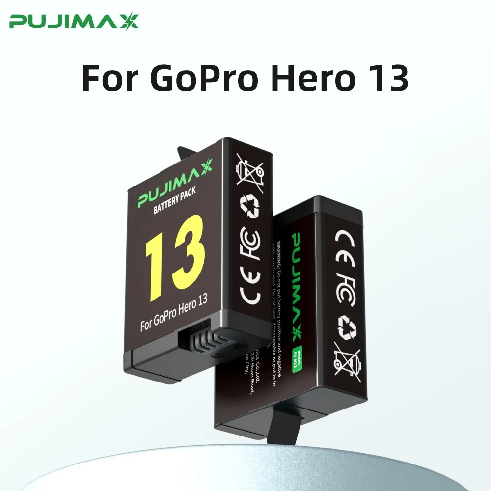 

PUJIMAX 2000mAh PJ-H13 Rechargeable Battery For GoPro Hero 13 Battery+3-Slots Box Charger For GoPro Hero 13 Camera Accessories