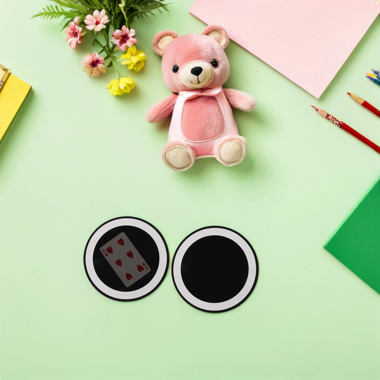 

6pcs Magician Mirror Poker Card Trick Prop For Kids Close Up Performance Gimmick Gadgets Party Stage Conjuring Tools Skill