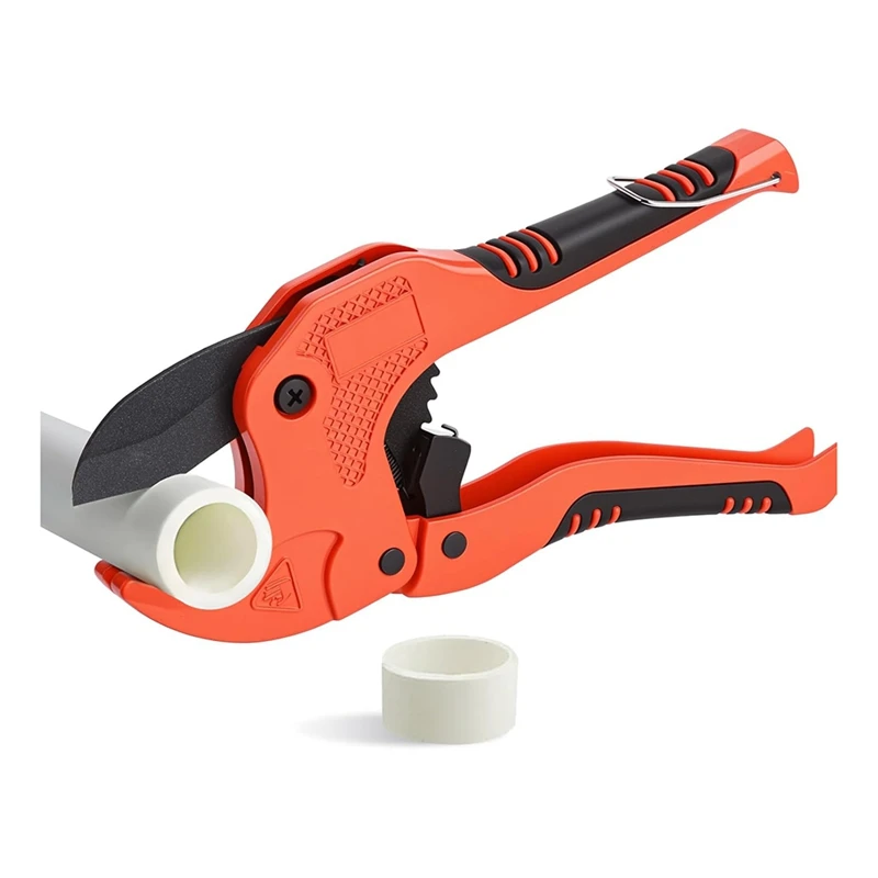 PVC Pipe Cutter, Ratchet PVC Pipe Cutting Tool Home DIY Enthusiasts, Plumbers, Electricians & Auto Mechanics