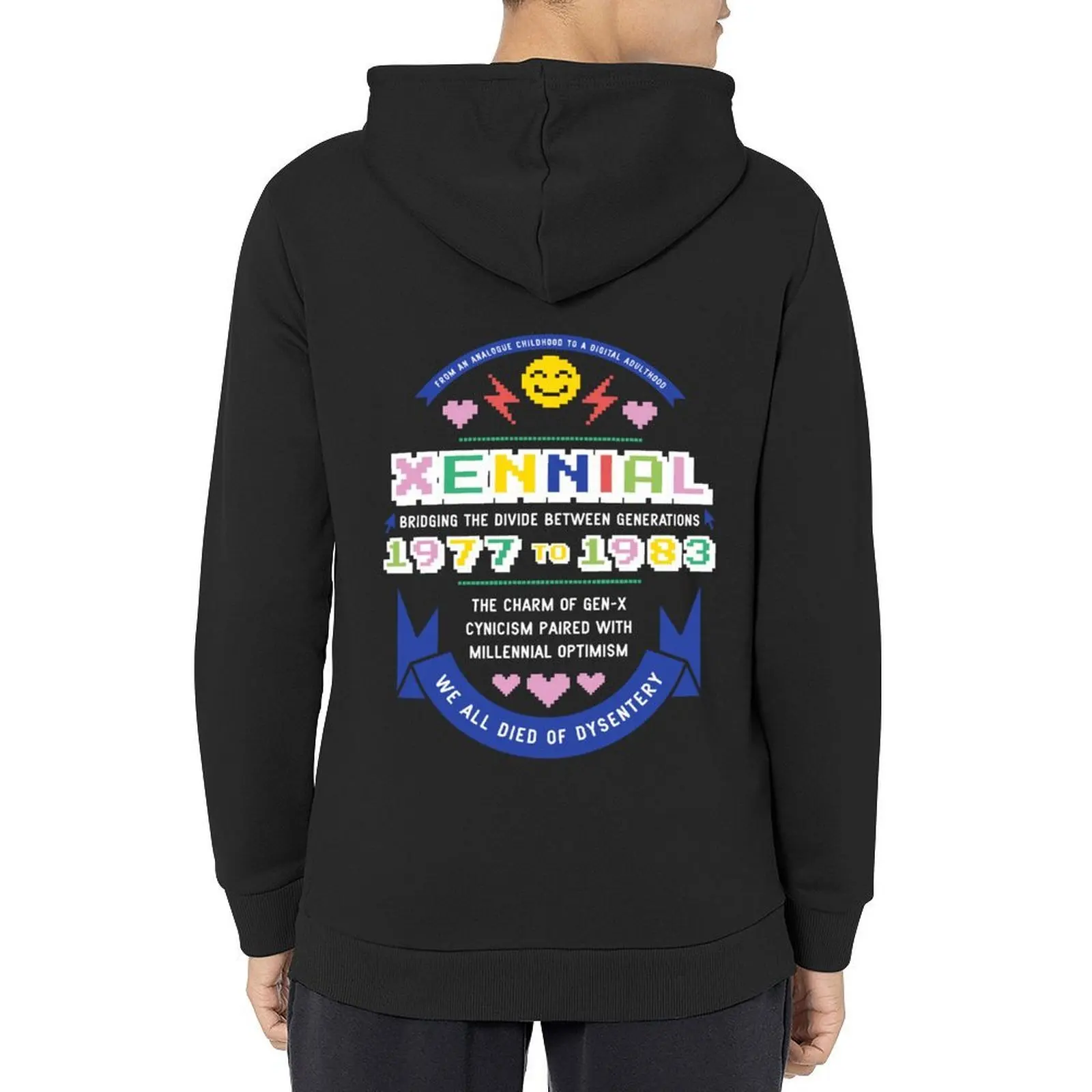 

Xennial Crest Hoodie clothes for men hooded shirt men's sweat-shirt set autumn jacket men graphic hoodies