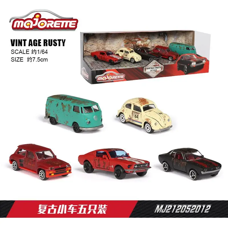 Majorette Car Model Vint Age Rusty Renault Garage Mercedes Benz  Porsche Mclaren Collection Cars Model Boy Birthday Toys Gift