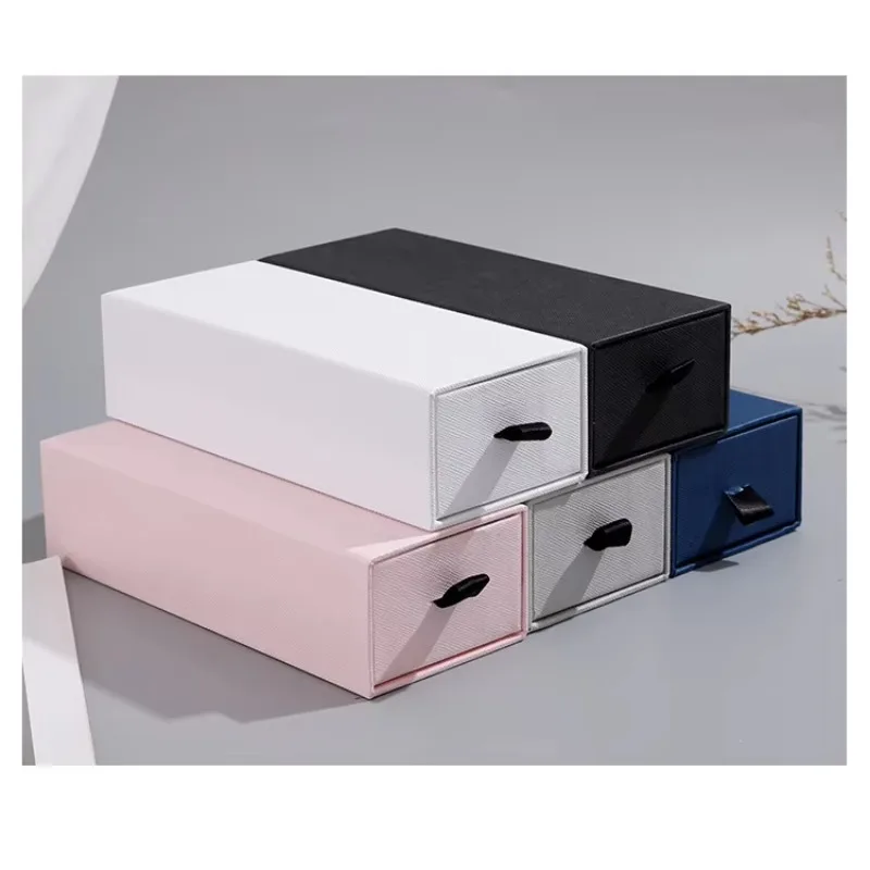 In Stock Glasses Packaging Box Drawer-Type Rectangular Cardboard Perfume and Cosmetic Storage Paper Box Aromatherapy Gift Box
