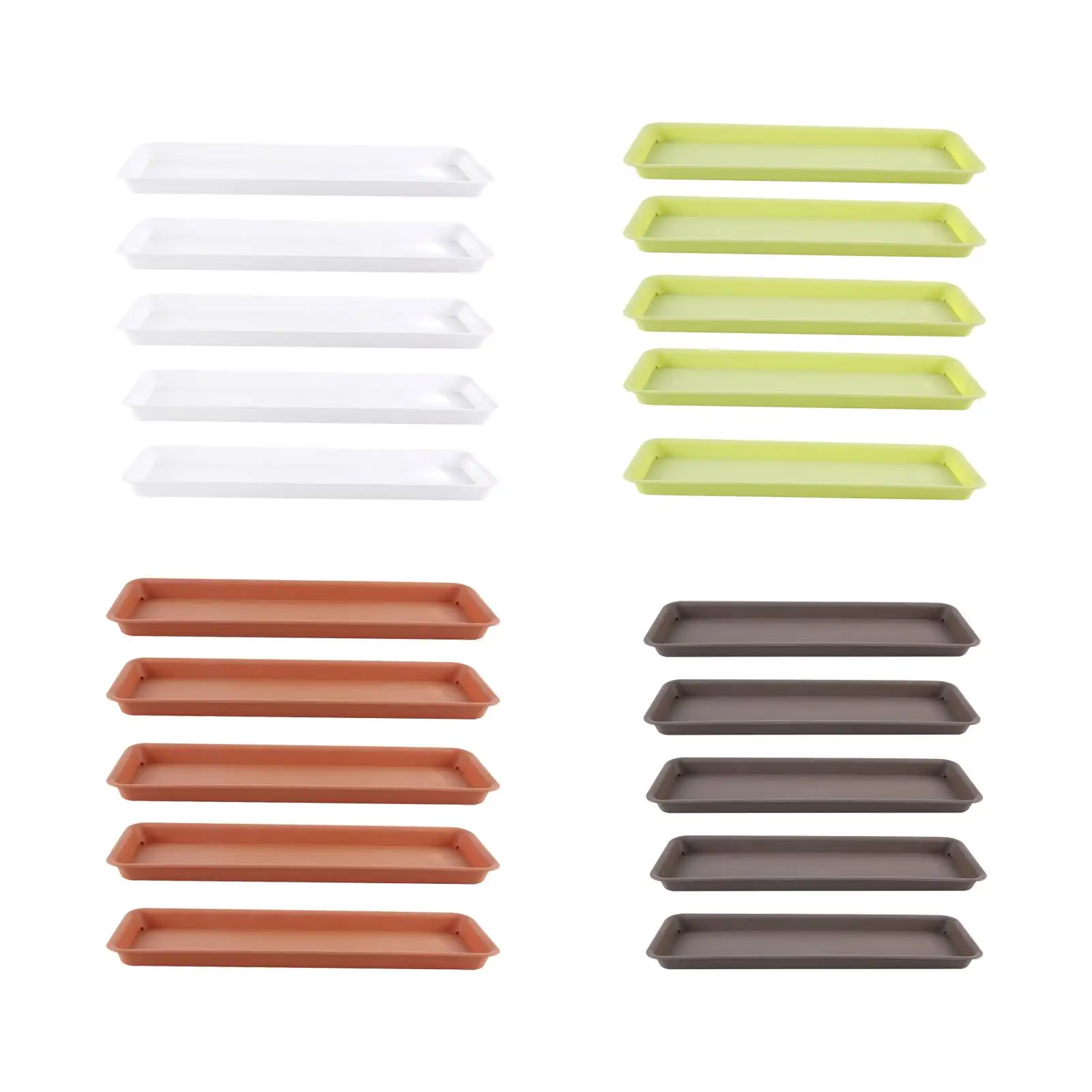 

5Pcs Plant Saucers Flower Pot Trays Heavy Duty Planter Tray Versatile Compact Planter Saucers Drip Trays for Garden Courtyard