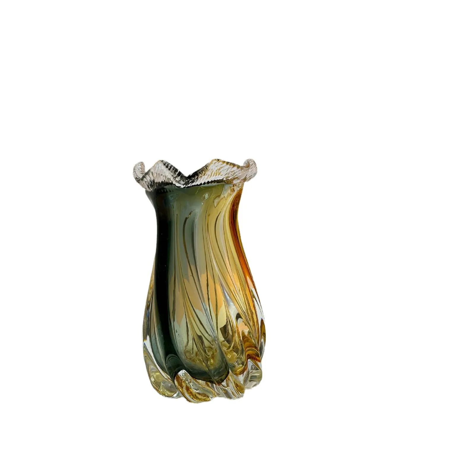 

Modern simple spiral pattern glazed vase living room dining table creative flower arrangement ornament advanced decoration