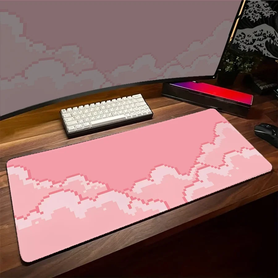 

Large Art Moon Desk Mat pad for computer mouse Fed Gaming Mouse Pad Cloud Non-slip Keyboard desktop accessories Rug Mousepads