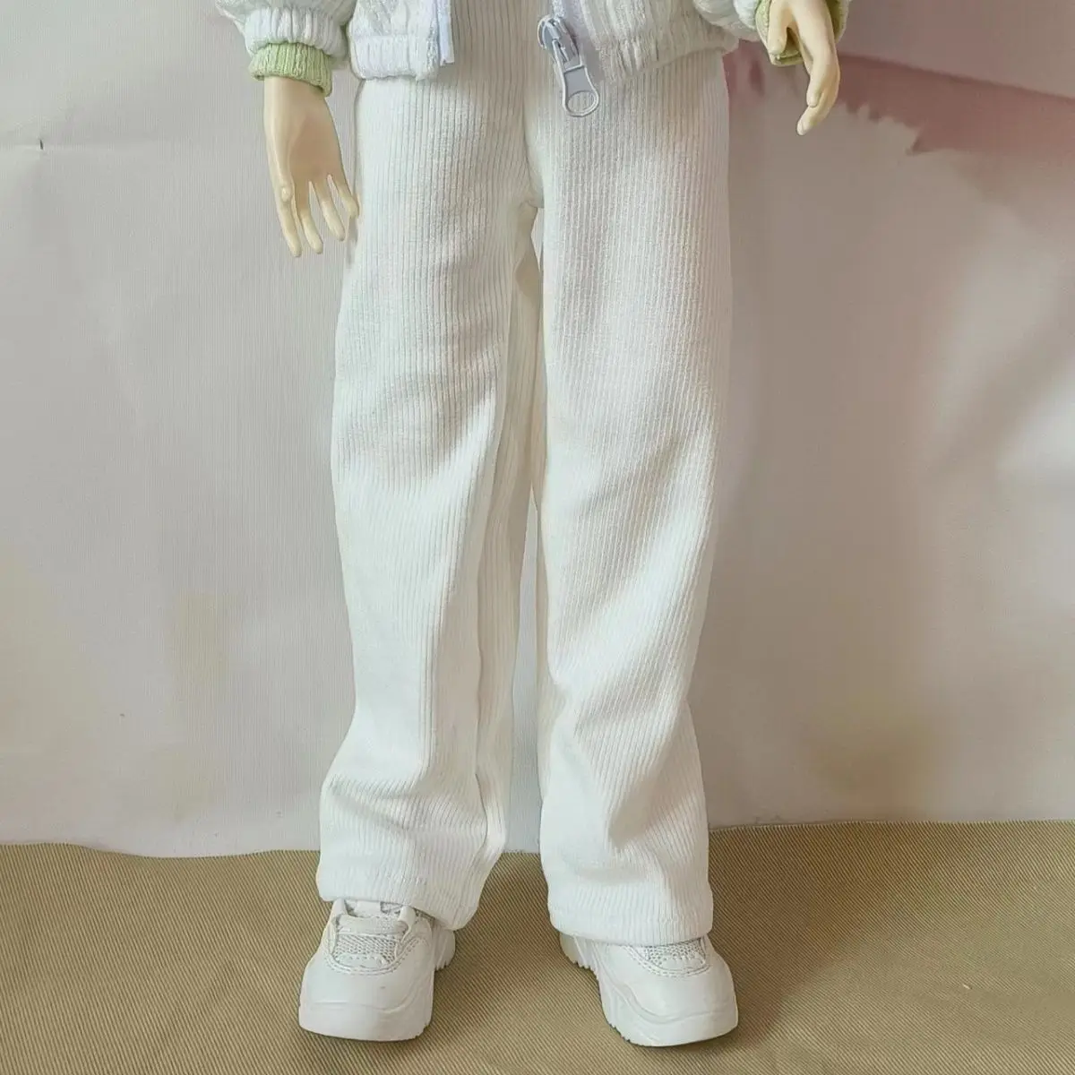 New 1/3 1/4 Doll's Clothes White Long Straight Leg Wide Leg Pants Diy Girl Toys Dress Up Fashion Doll Accessories, No Doll