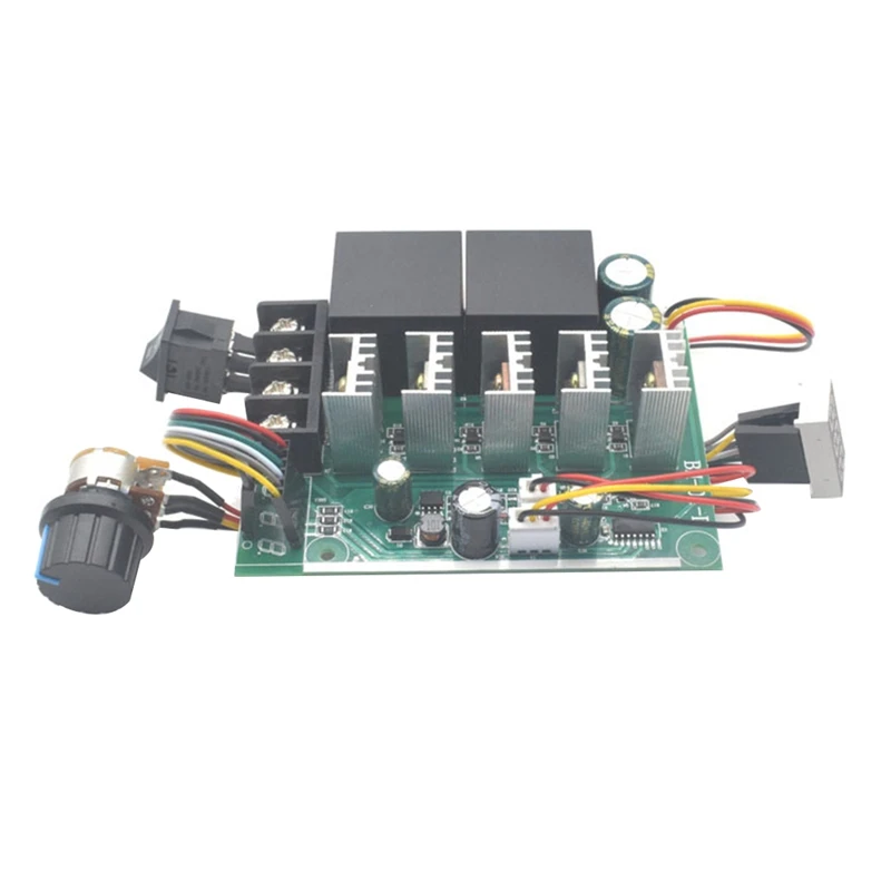 

DC10-55V Motor Speed Controller Electric PWM Control Regulator With Reversible Switch Drive Module Input 60A 12V 24V