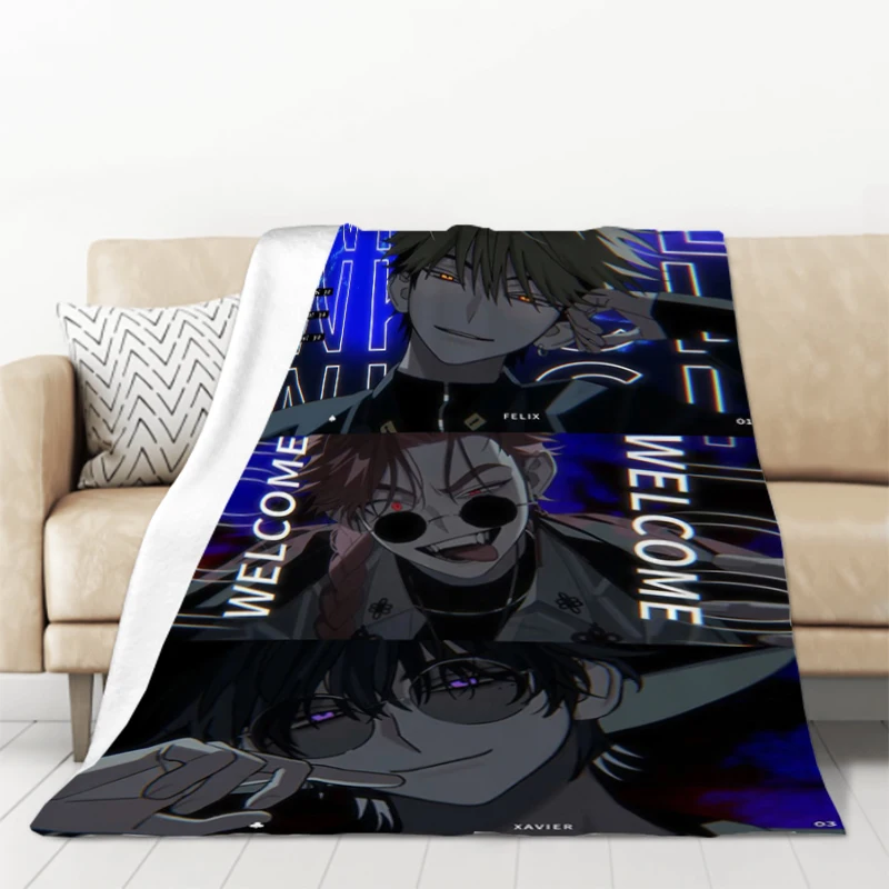 

Anime Link Click Blanket Luxury Designer Bedding Downy Throwing Hypoallergenic Flannel Fluffy Soft Blankets for Decorative Sofa