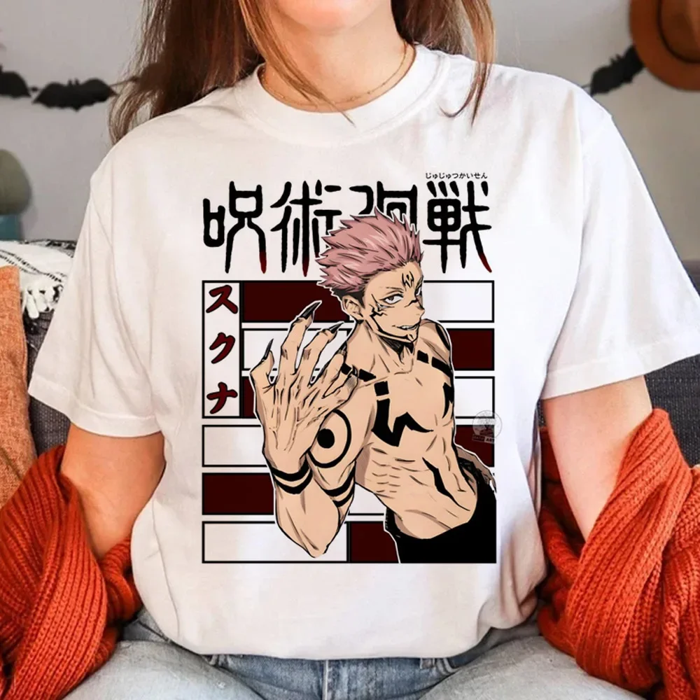 Toji Fushiguro t-shirts jujutsi kaisen gojo women harajuku top girl comic funny manga clothing tshirt