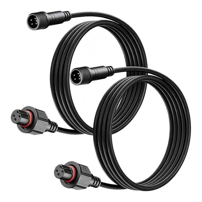 A20F-Waterproof 4Pin Extension Cable(2PCS 5FT) For Govee Outdoor Flood Lights- Waterproof Connector Cord Included