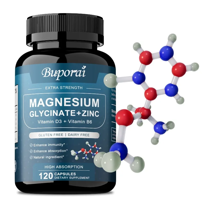 

Magnesium Glycine + Zinc - Relaxation, Improves Sleep, Supports Teeth,Brain and Muscle Health, Improve Cognitive Function,Immune