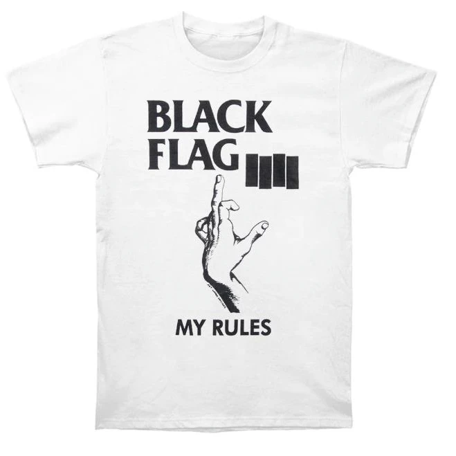 The Black Flag Punk Rock Band Damaged Has A Heavy Metal Chic Hip-hop Short-sleeved Heavyweight Cotton Shirt.