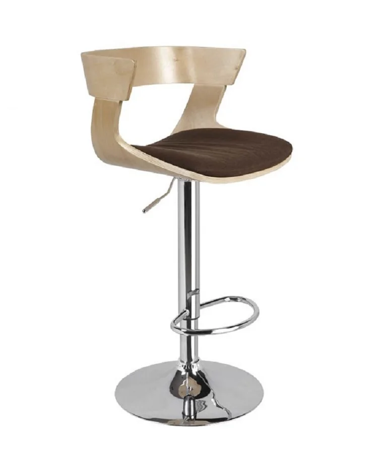

High Performance Rustic Wooden Bar Stools With Footrest And Armrest