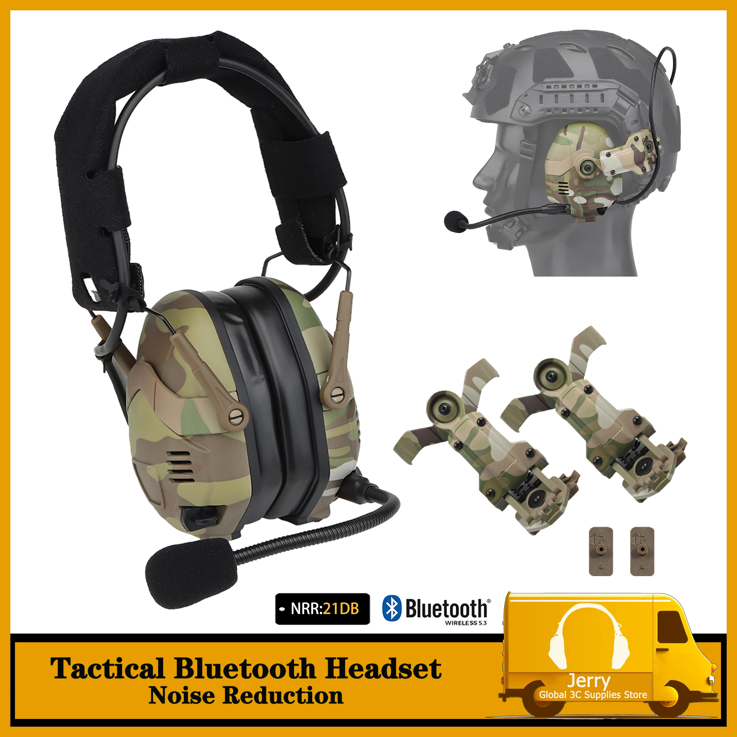 

New Helmet&Wearable Dual Purpose Tactical Bluetooth Headset/Hearing Safety Protection/hunting Shooting Noise Reduction Earmuffs