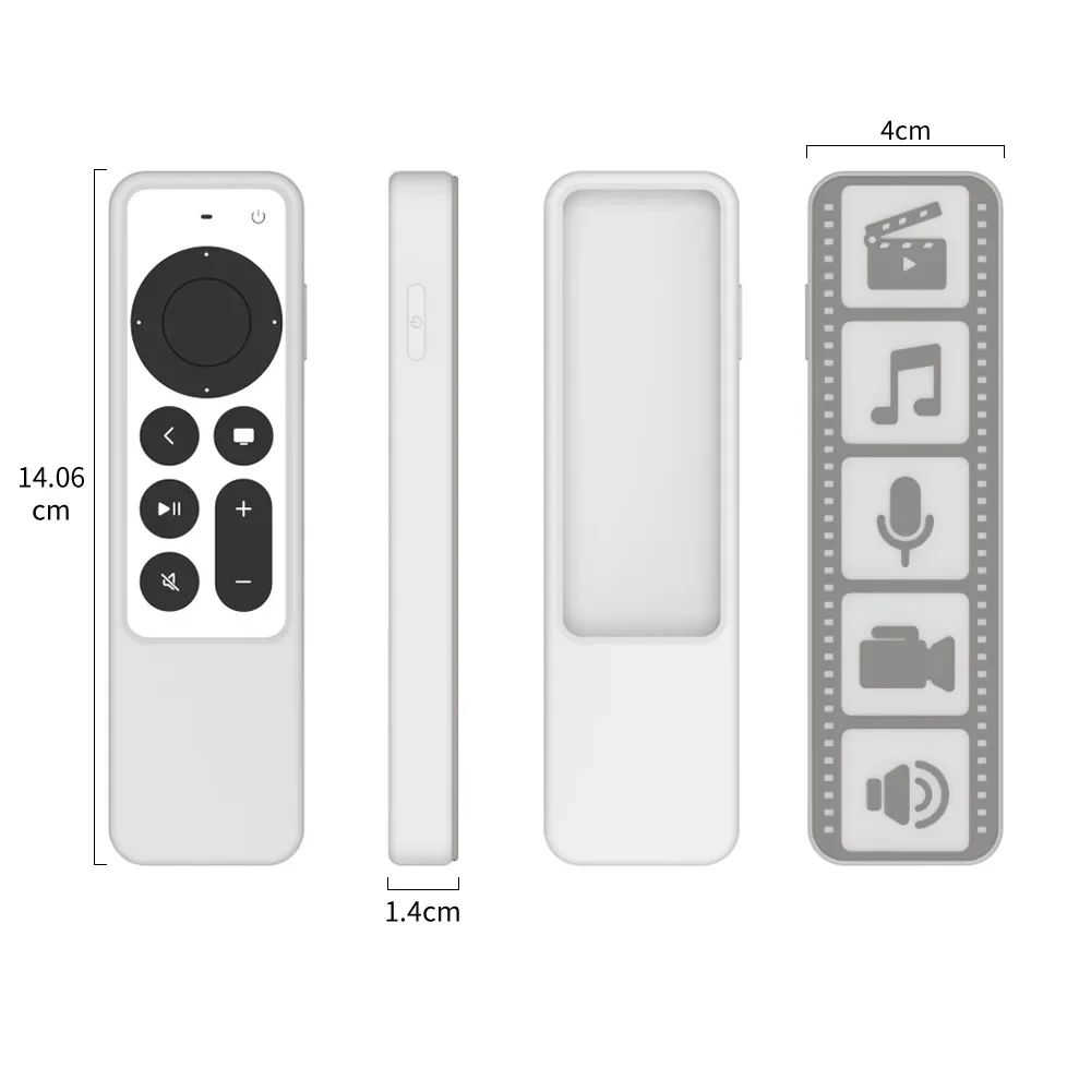 Remote Control Soft Cover Dustproof Remote Control Case for Apple TV 4K 2021 Remote Control Housing Silicone Protective Case