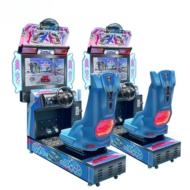 3D video electronic dynamic car driving experience and racing emulator coin operated arcade for sale