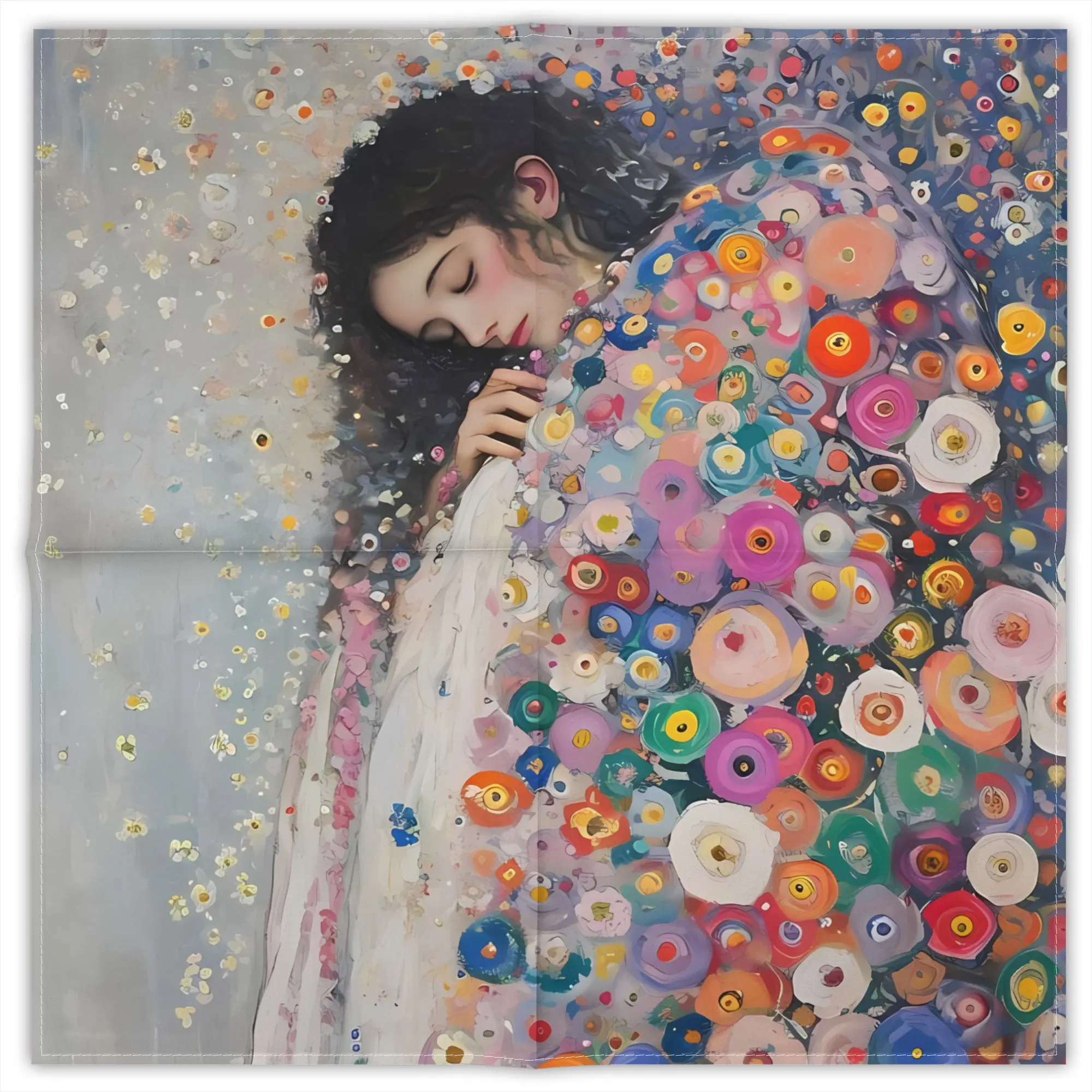 

Gustav Klimt Painting Art Fashion Square Scarf Decorative Polyester Printed Daily