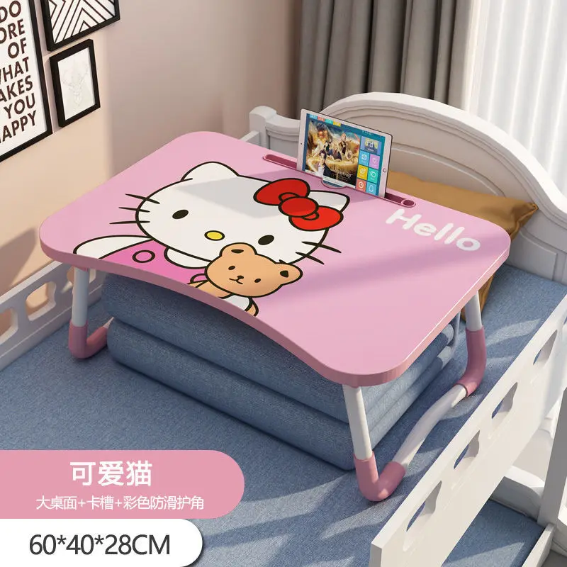 Hot sanrios Kawaii Fold Study Writing Desk Hello Kitty Cartoon Cute Dormitory Bed Desk School Starts Gift Stationery New Style