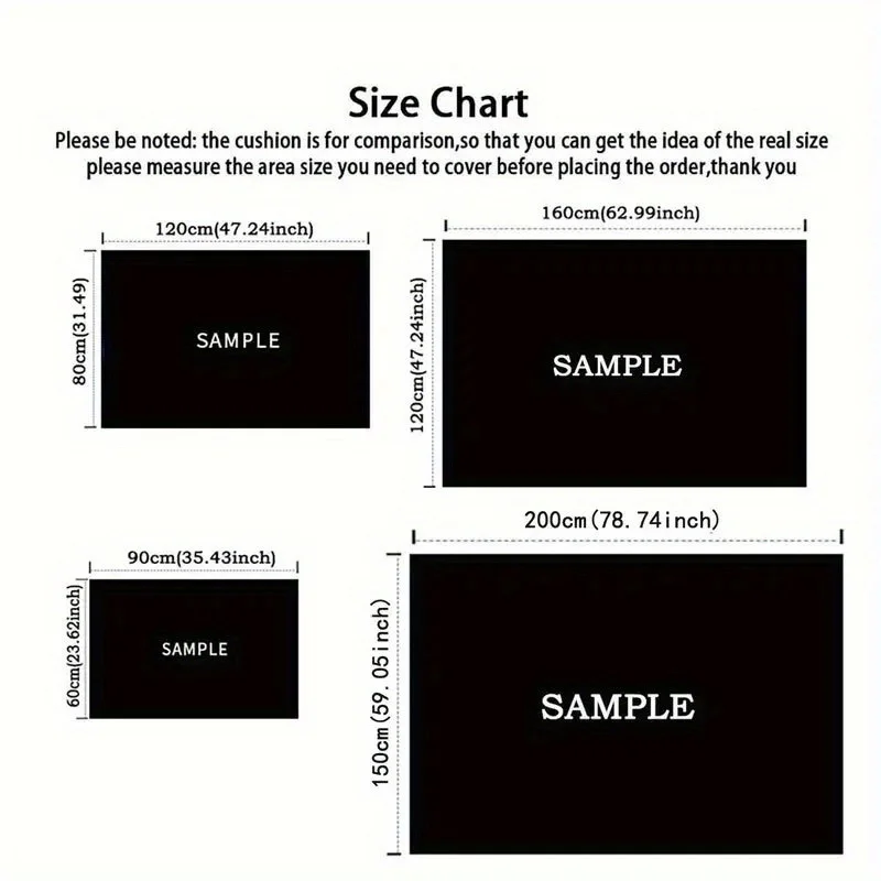 سجادة منطقة بوليستر ذات طابع عيد الميلاد الأزرق قطعة واحدة - غير قابلة للانزلاق، قابلة للغسل يدويًا، سجادة أرضية كريستالية مخملية شديدة التحمل للعيش #3
