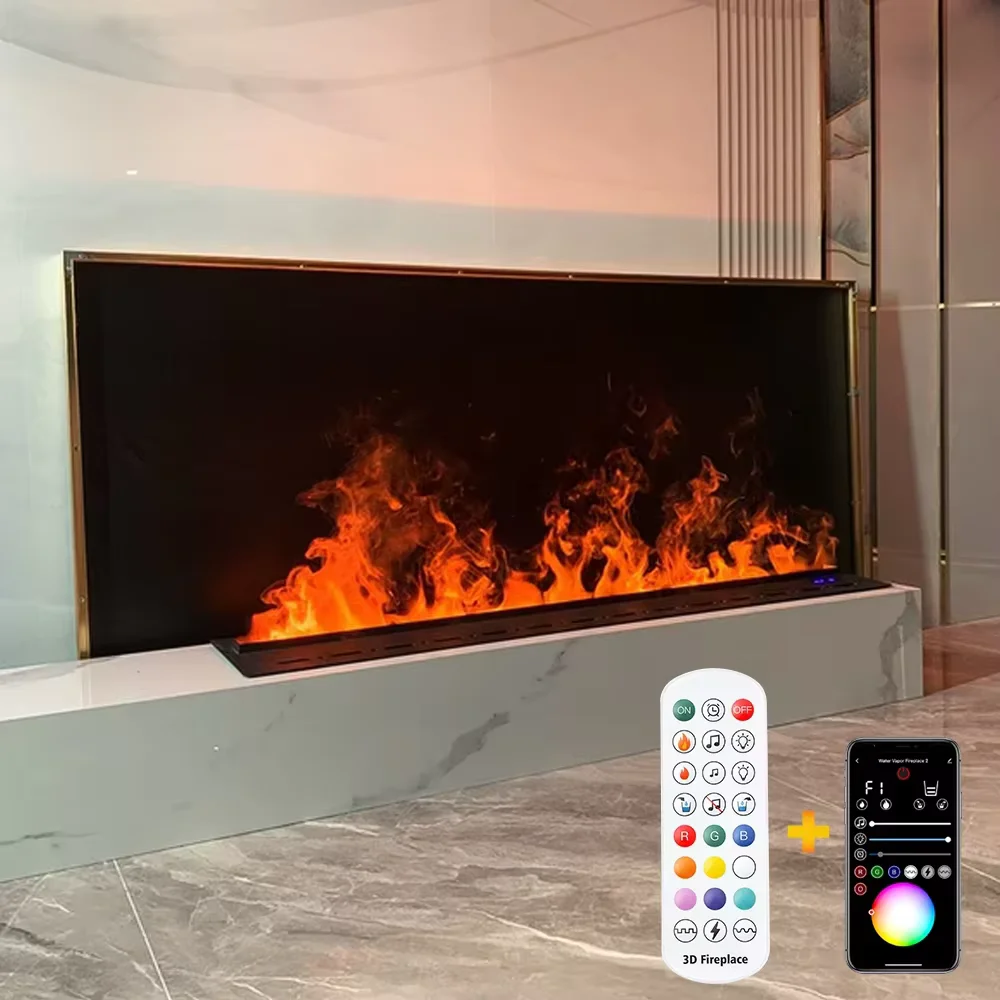 

Встроенный3D распылитель камина для гостиной с многоцветной имитацией пламени и электронными эффектами,создающий атмосферу уюта. Удобное управление через дистанционное управление для простоты использования в вашем доме