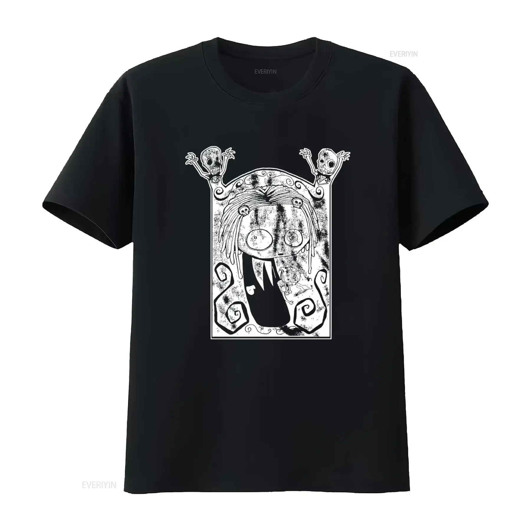 Roman Dirge Lenore Foo 2 Sided Faded Vintage 100 Cotton Gothic Skull T Shirt S 5XL 103380 Long s vintage Washed Soft Unisex