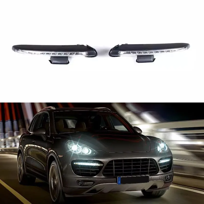 

Светодиодная противотуманная фара для Porsche Cayenne 958 Turbo Style 2011-2018 гг. 95863118110 95863118210 Дневные ходовые огни переднего бампера
