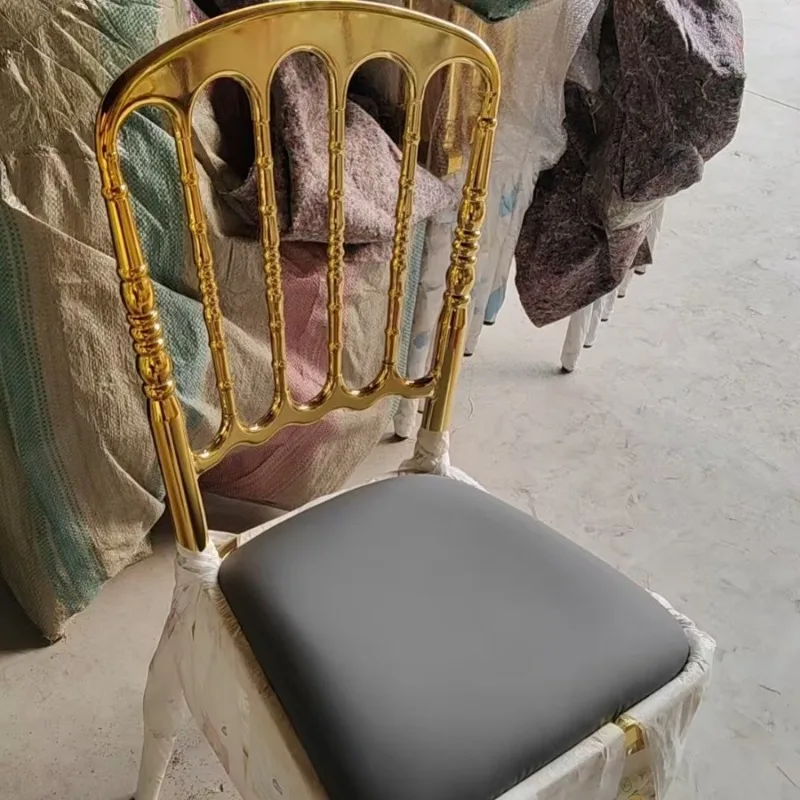 Manufacturer Bamboo Chair Hotel Banquet Chair Metal Crown Training Conference Wedding Banquet Hotel Chair