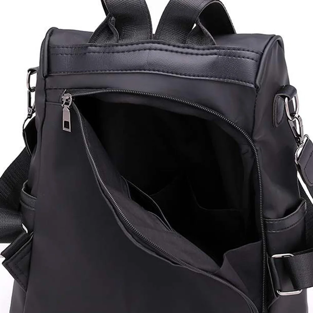 حقيبة سفر للطلاب ذات سعة كبيرة من أكسفورد مقاومة للسرقة للنساء في الحرم الجامعي للاستخدام اليومي حقيبة ظهر للسفر في الحرم الجامعي باللون الأسود