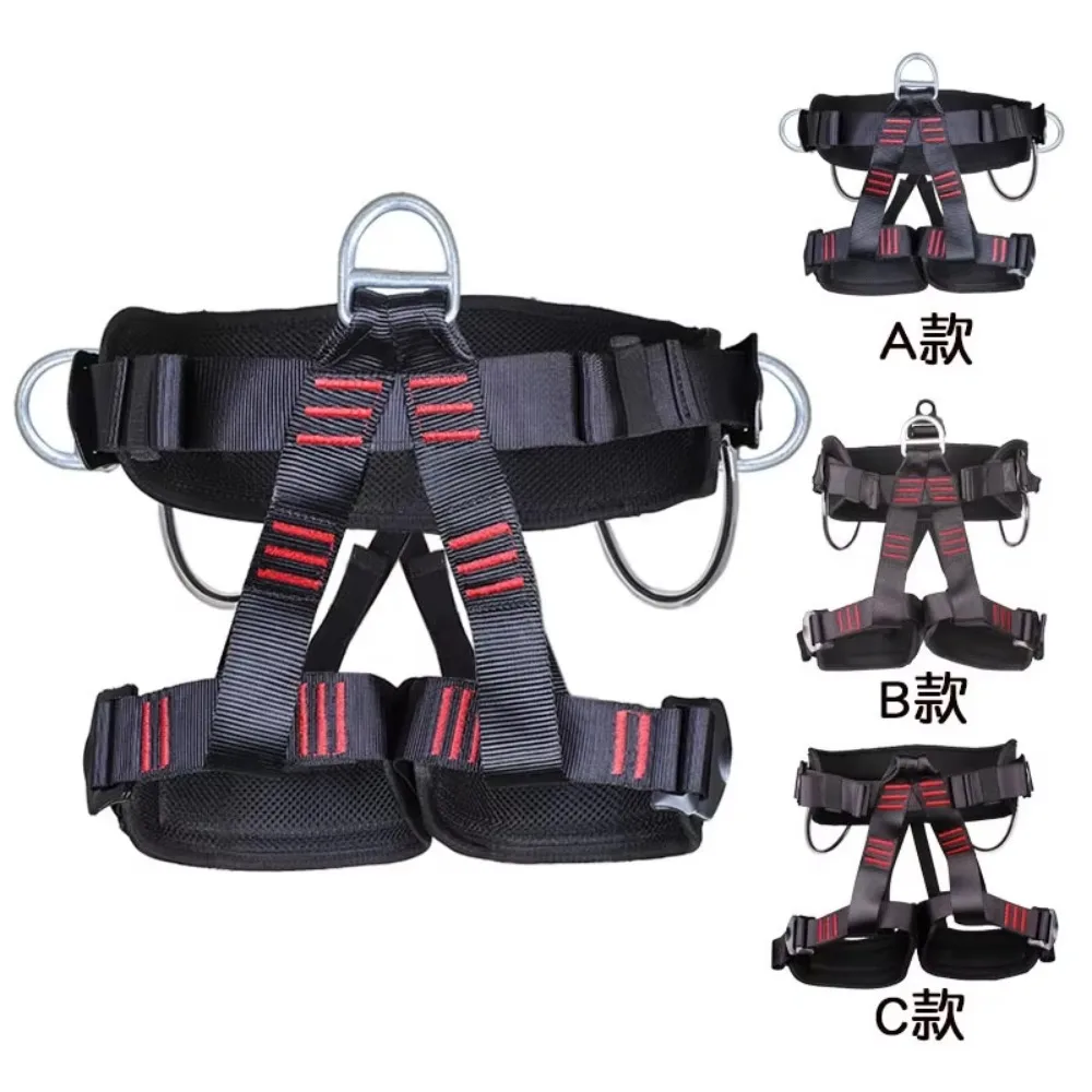 Rock Climbing Half Body Safety Belt, Mountaineering High Altitude Work Rescue, Full Body Protection, Adjustable Harness