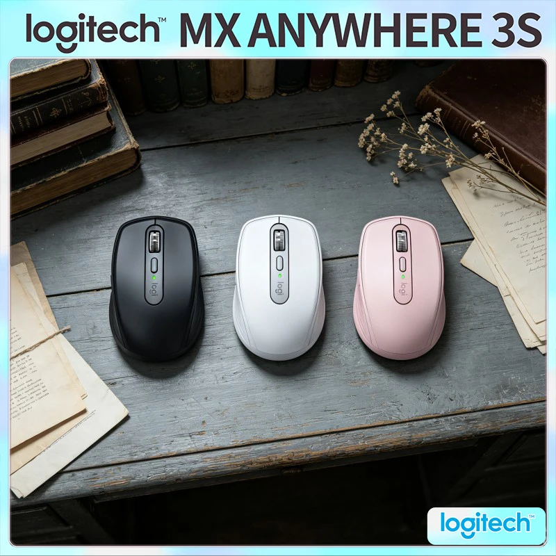 Logitech MX Anywhere 3S bluetooth compact master mouse adjustable dpi silent tactile click custom mapping for business travel