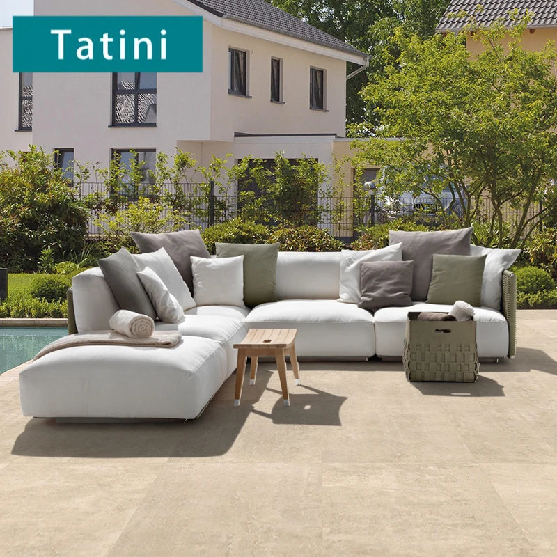 Villa PatioOutdoor Rope Weaving Sofa HotelGarden Waterproof Modern Leisure Aluminum Alloy Coffee Table Furniture