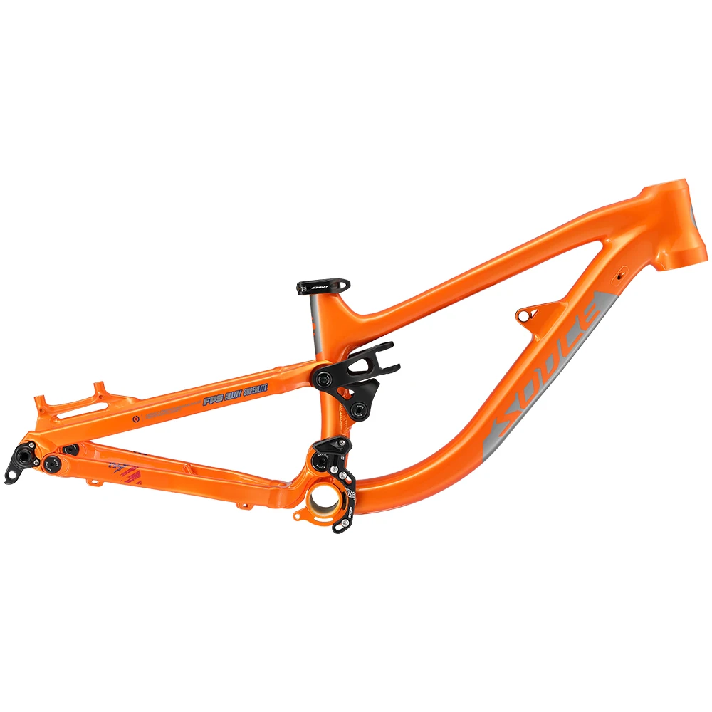 Aluminum Alloy 6069 Full Suspension Bicycle Frame with DNM Rear Shock  For Child AM DH MTB Soft Tail Bikes