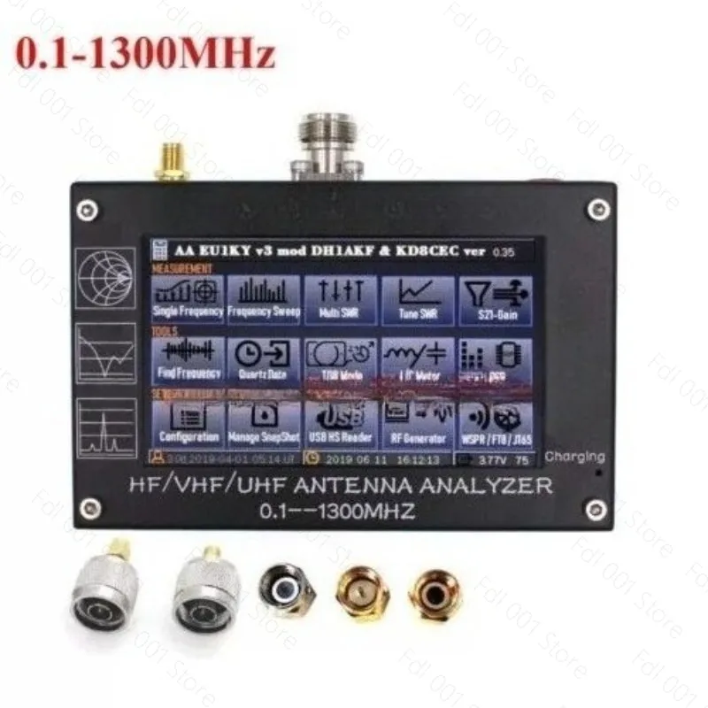 Mini1300 Vector Network Analyzer 1.3GHz Portable SWR RF Antenna Meter
