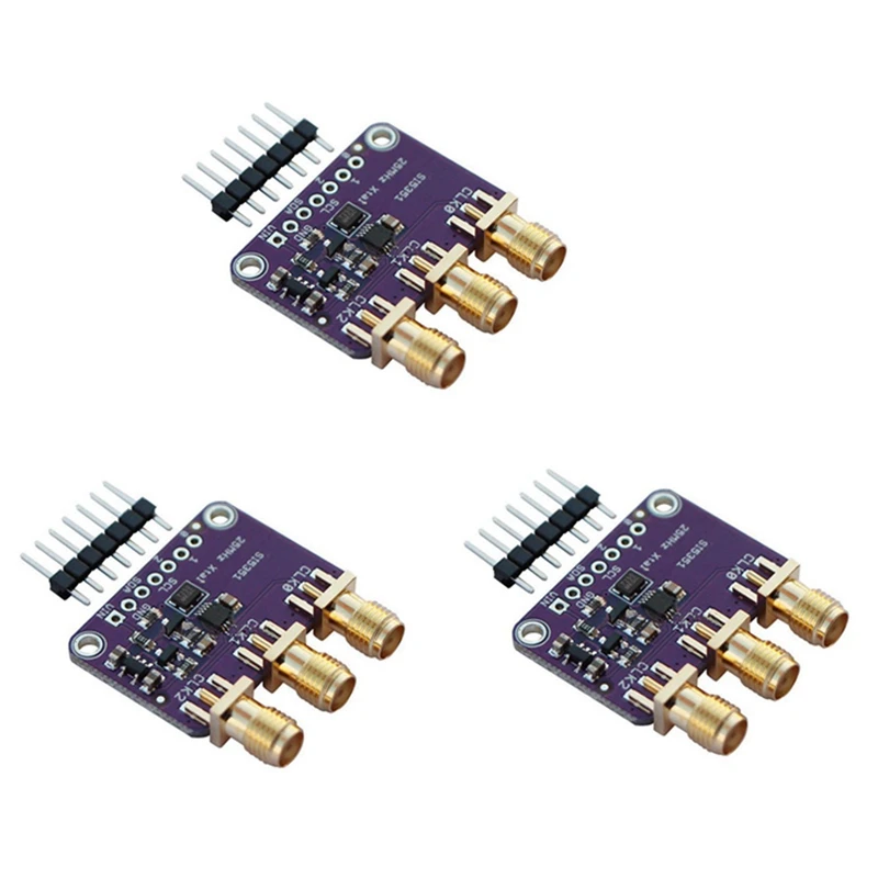 3X Si5351a I2C 25Mhz Clock Generator Breakout Board 8Khz To 160Mhz For Arduino D9I2