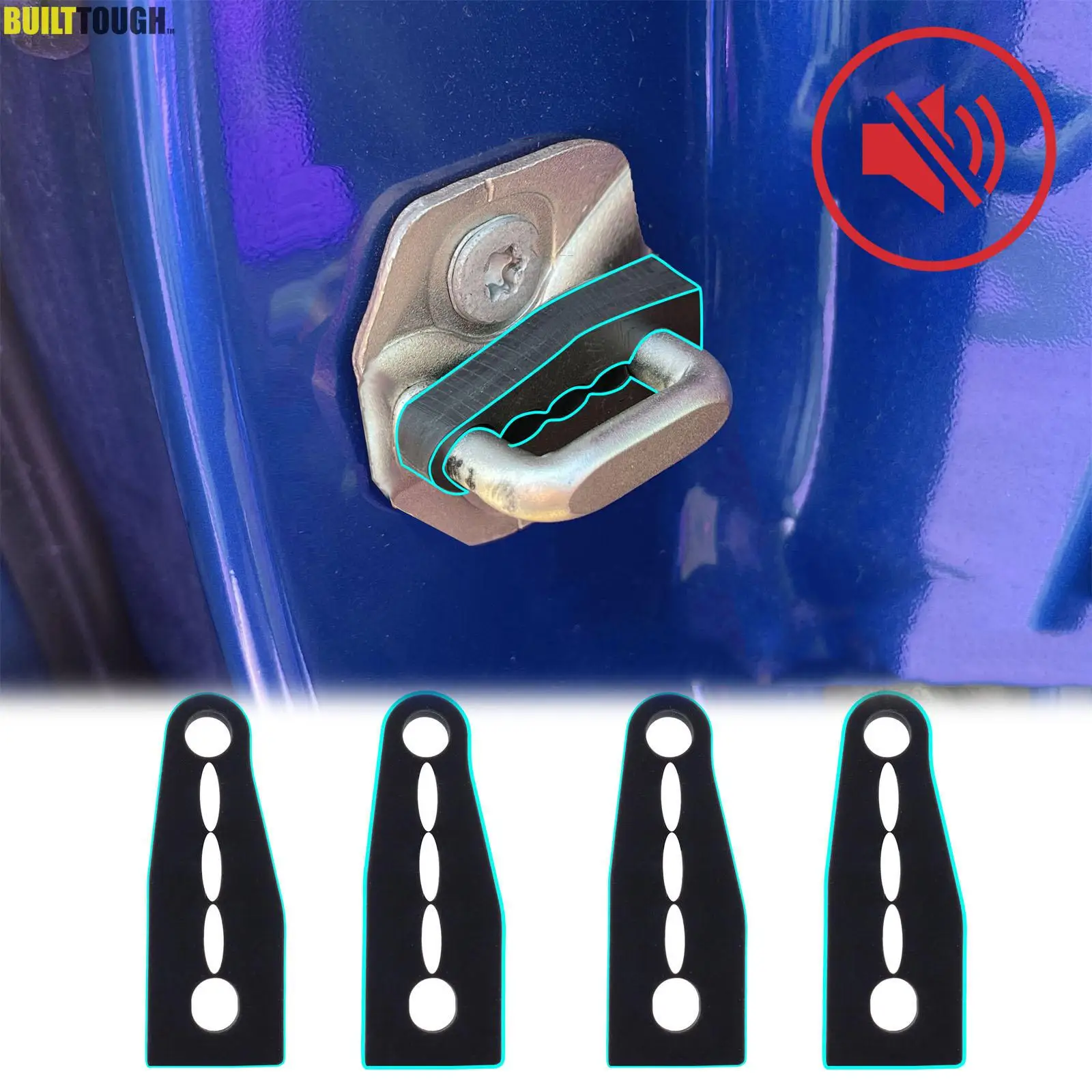 Sound Damper Door Lock Buffer For Ford C-Max Transit Tourneo Connect Rattling STOP Soundproof Screaks Deaf Seal Deadener Sound
