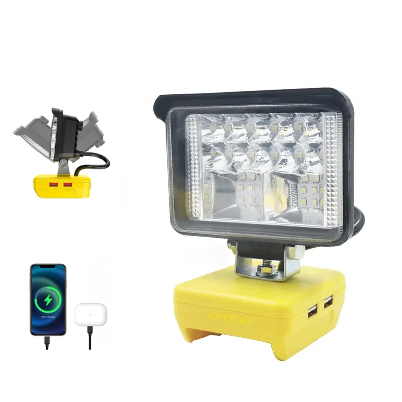 

Автомобильные светодиодные рабочие фонари, фонарики, электрический фонарь, прожектор для Dewalt 18 В, 20 В, 60 В, литий-ионный аккумулятор, беспроводной портативный прожектор