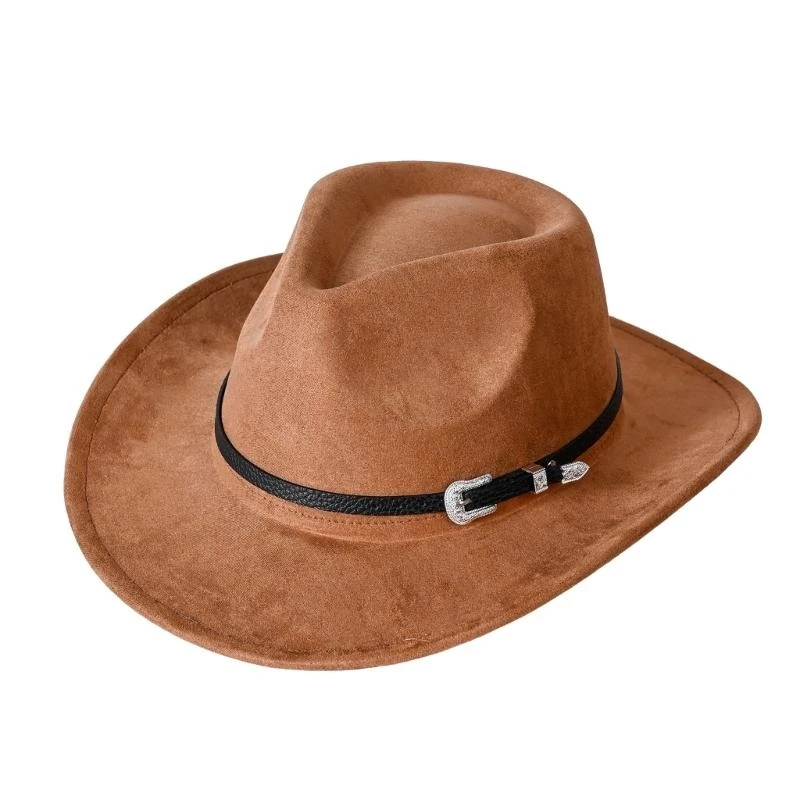

X4yc Homburg Top Hat Hat Western Porkpie Hat Уникальные серебряные пряжки