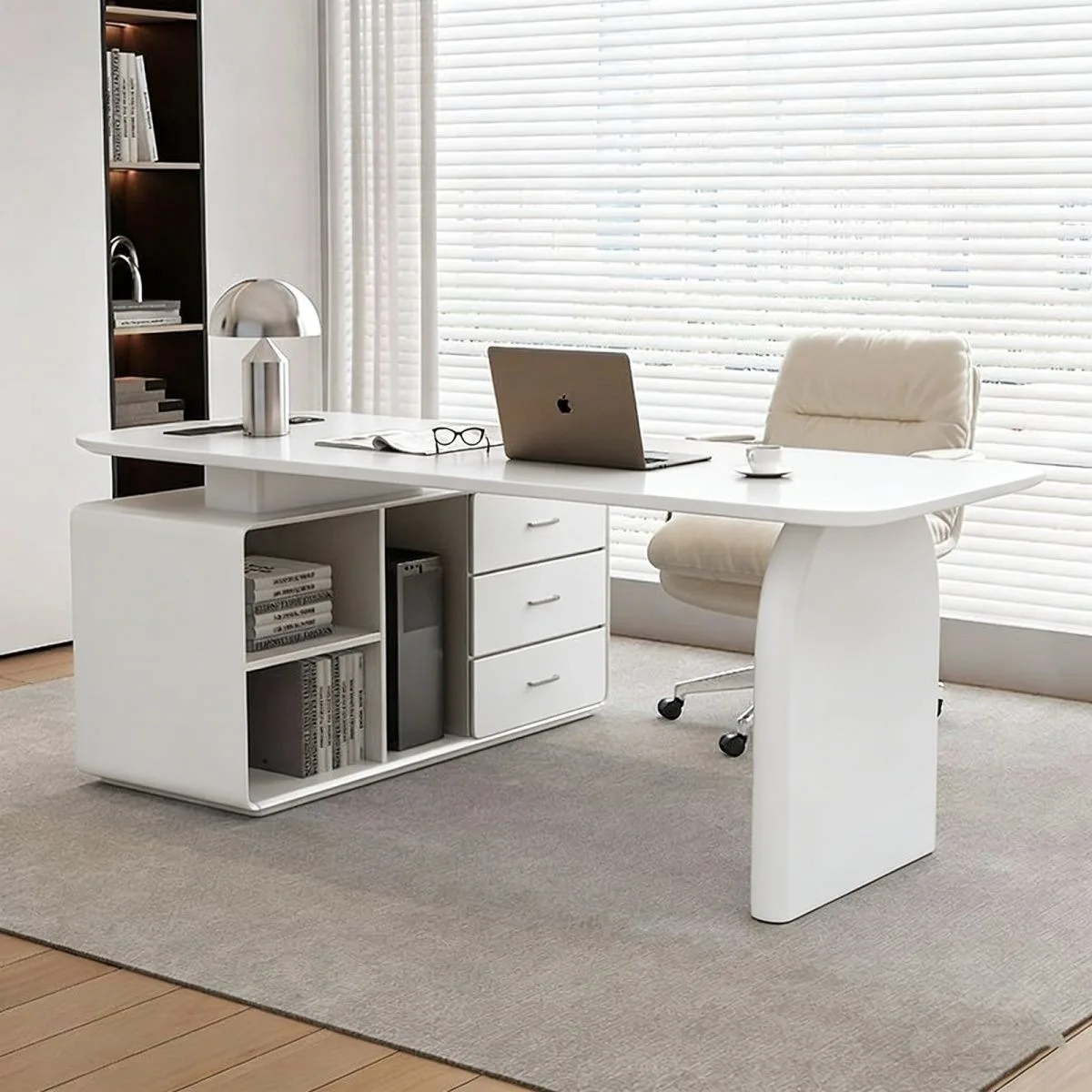 Italian Minimalist Desk Piano Paint Simple Modern Study Desk Beauty Salon Medical Beauty Consultation Reception Table And Chairs