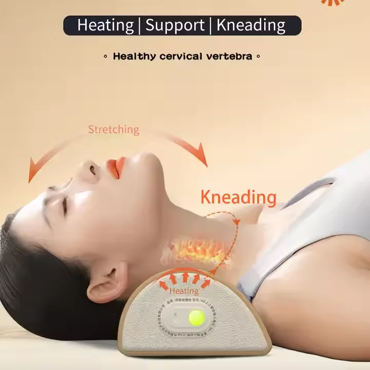 Cervical Neck Massage Pillow For Neck Pain Relief - Heating Kneading Massager For Neck Lumbar Shoulder