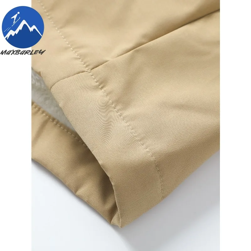 Maxbarley Fleece Trench Coat Men Winter 2025 New Fashion Retro Long Cold Proof Warm Overcoat Man Brand Thick Windbreaker Jacket