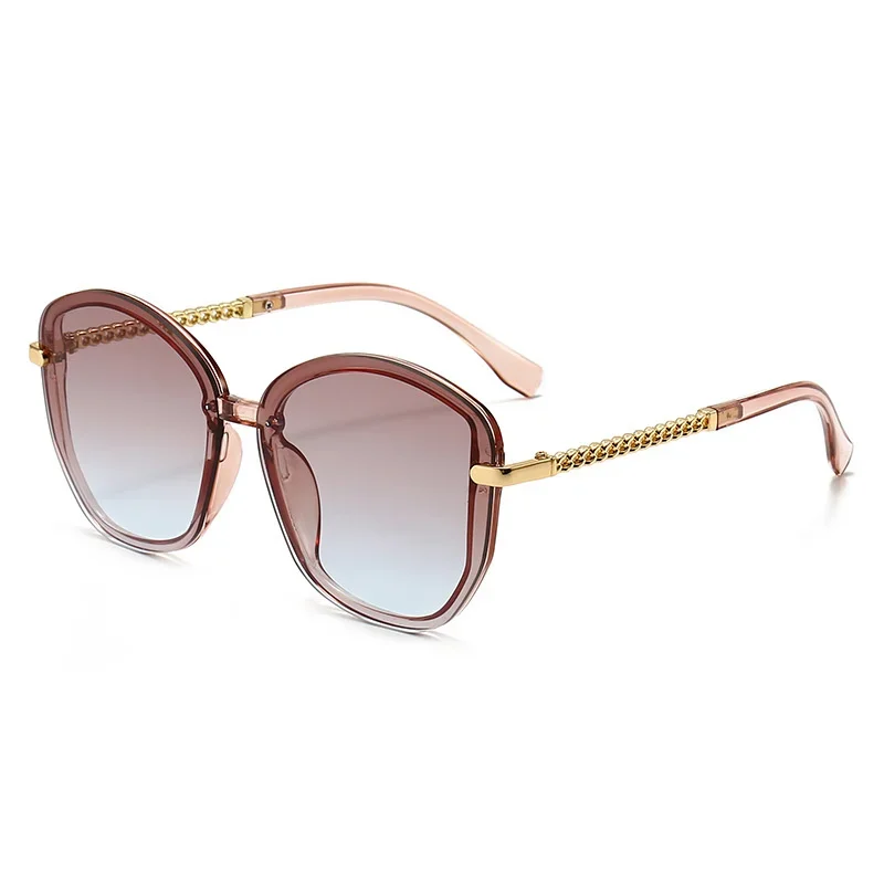 نظارات شمسية جديدة لعام 2022 نظارات نسائية مجوفة بأرجل غير منتظمة للقيادة مضادة للأشعة فوق البنفسجية باللون الأحمر INS Tiktok Han