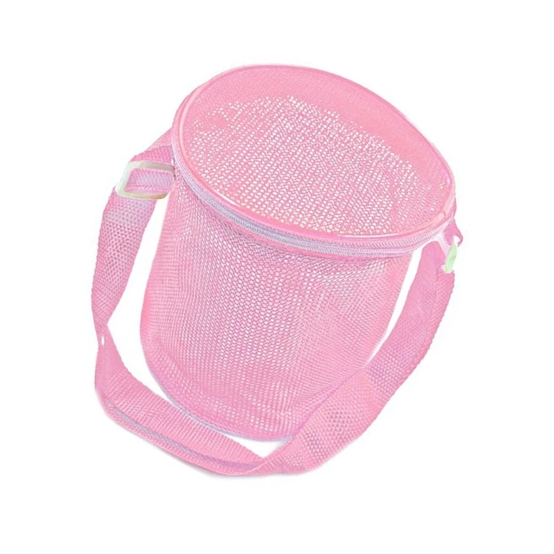 أطفال شبكة الشاطئ الحقائب قابل للتعديل حقيبة الكتف دلو الشكل تصميم حمل حقيبة 15UB #5