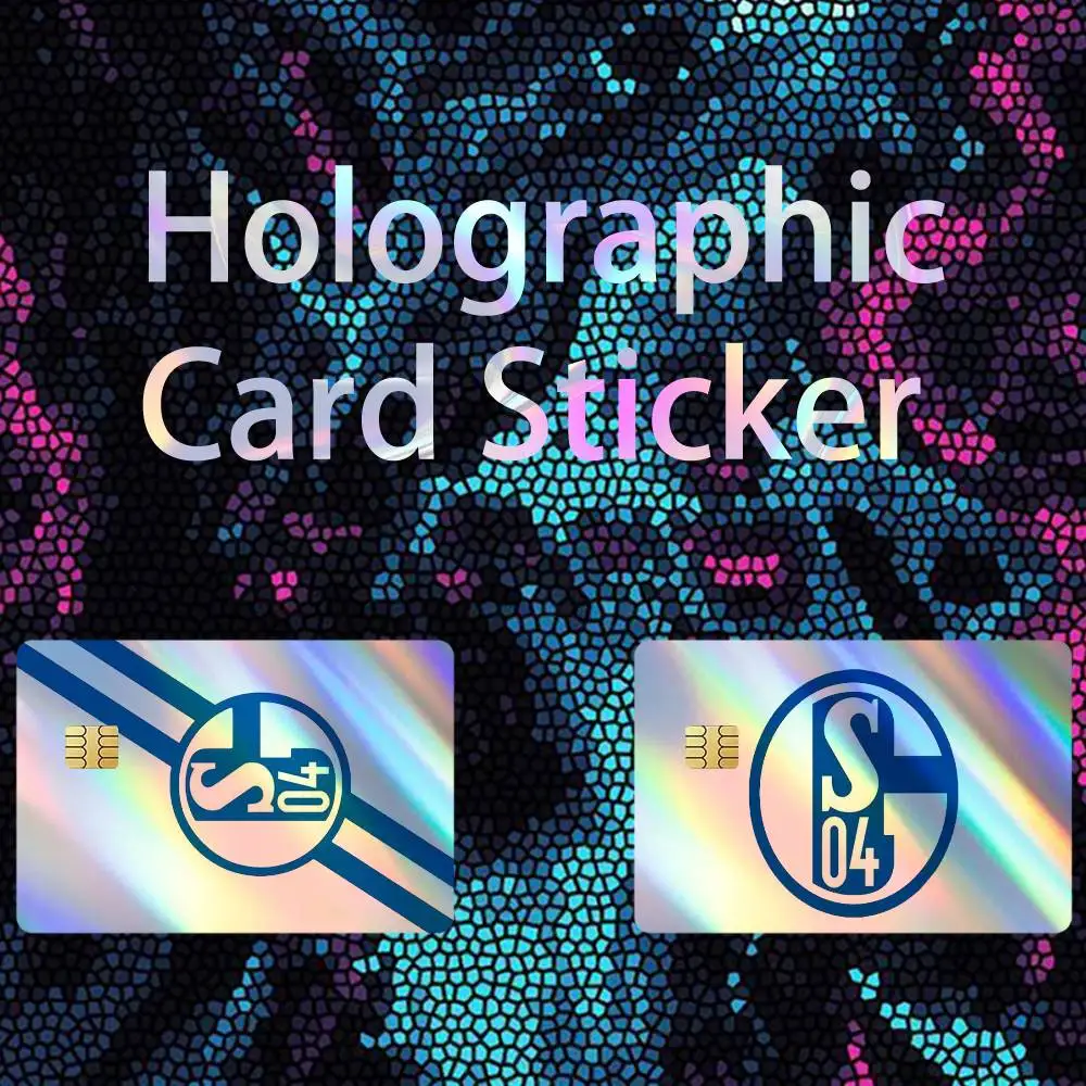 

FC Schalke-es 04 Laser Holographic No Fade Credit Bank Debit Card Skin Sticker Film