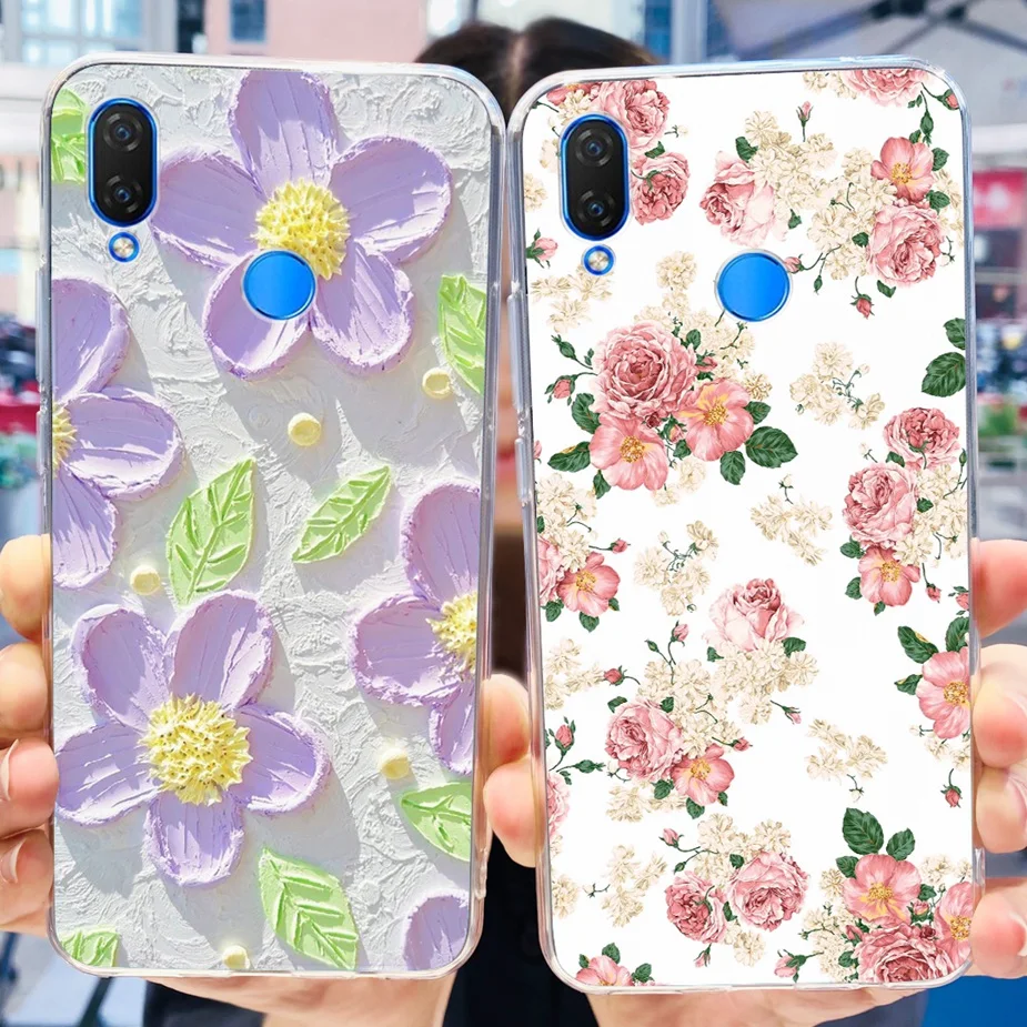 For Huawei Nova 3i Case INE-LX1 Stylish Painted Cover Soft Silicone TPU Case For Huawei P Smart + 2018 PSmart Plus Nova3i Fundas