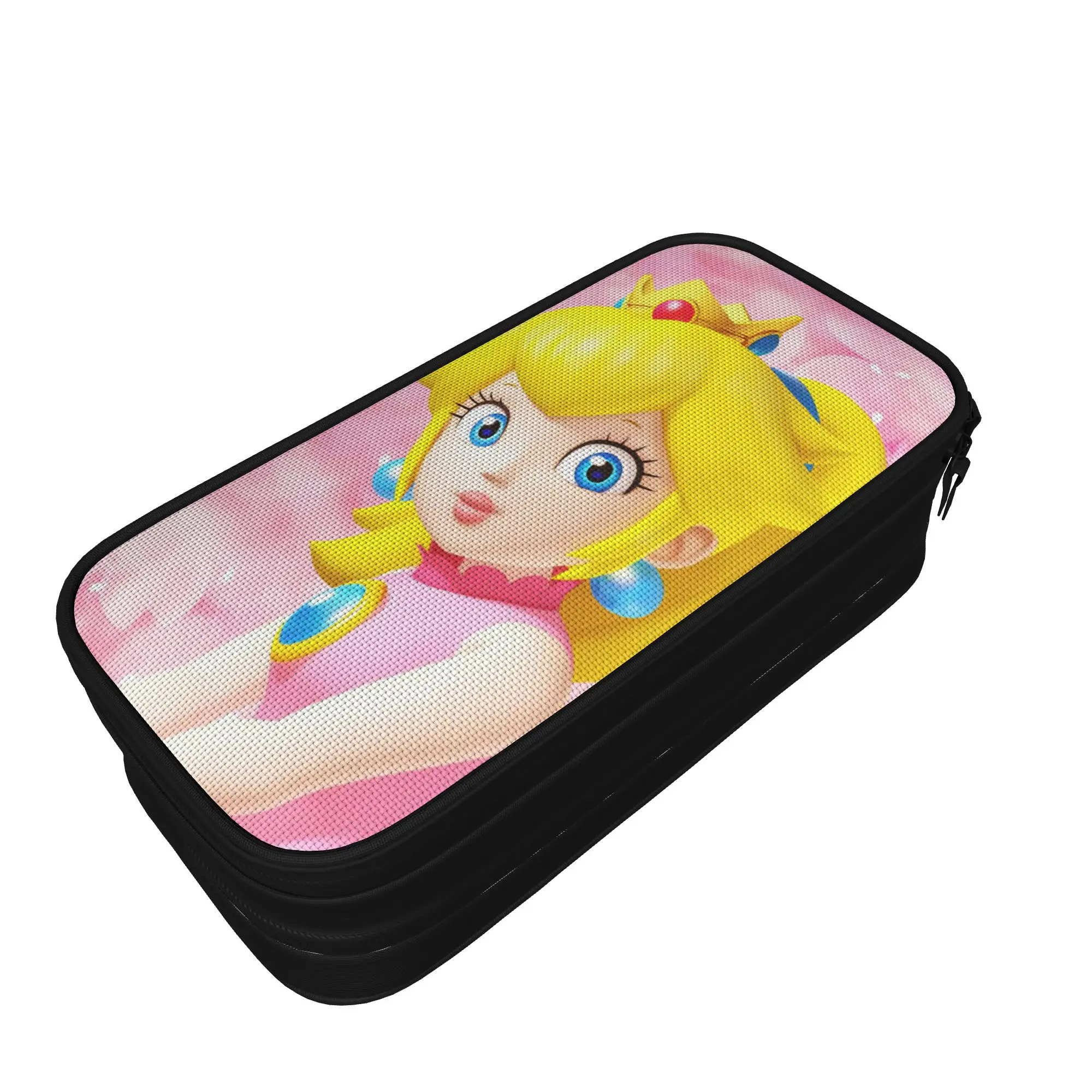 

Fashion Princess Peach Lovely Pencil Case Marios Pencil Pouch Pen Box for Student Bags School Supplies Zipper Stationery