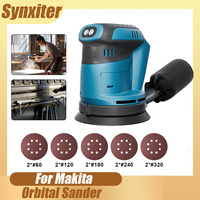 Cordless Electric Random Orbital Sander For Makita 18V Battery 3 Speed 125MM Sanding Grinding Machine Woodworking Power Tool
