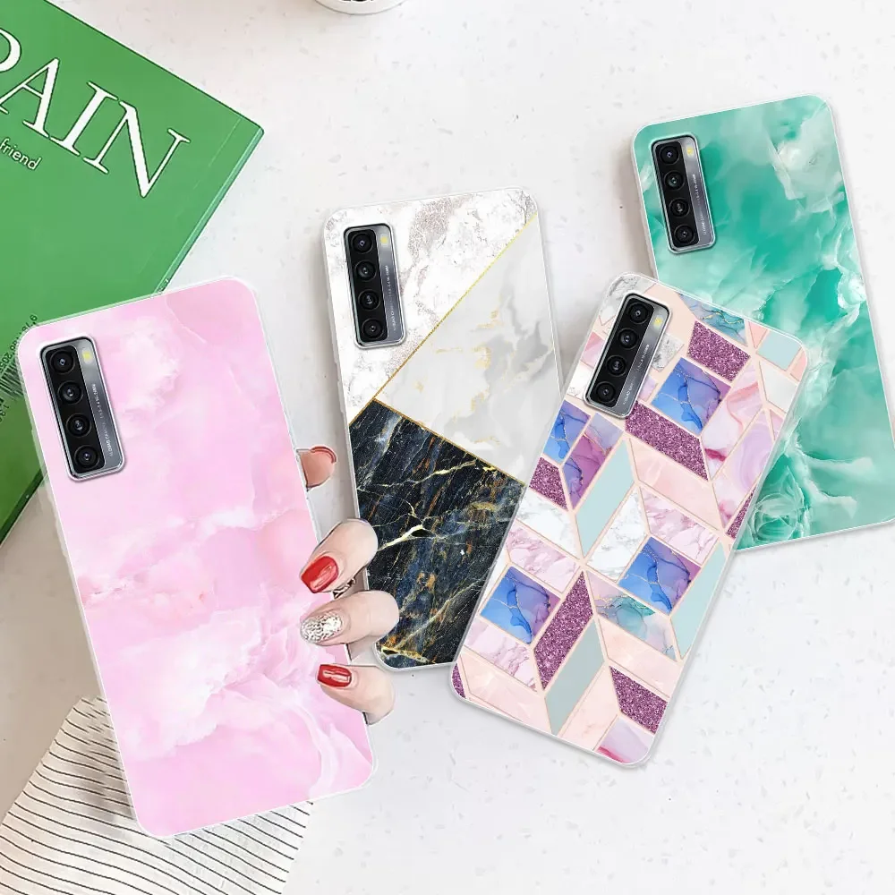 For TCL 20L Plus Case Transparent Soft Silicone Cover For TCL 20S 20B 20AX Fundas Capa For TCL 20 20R 5G Phone Case Bumper Coque