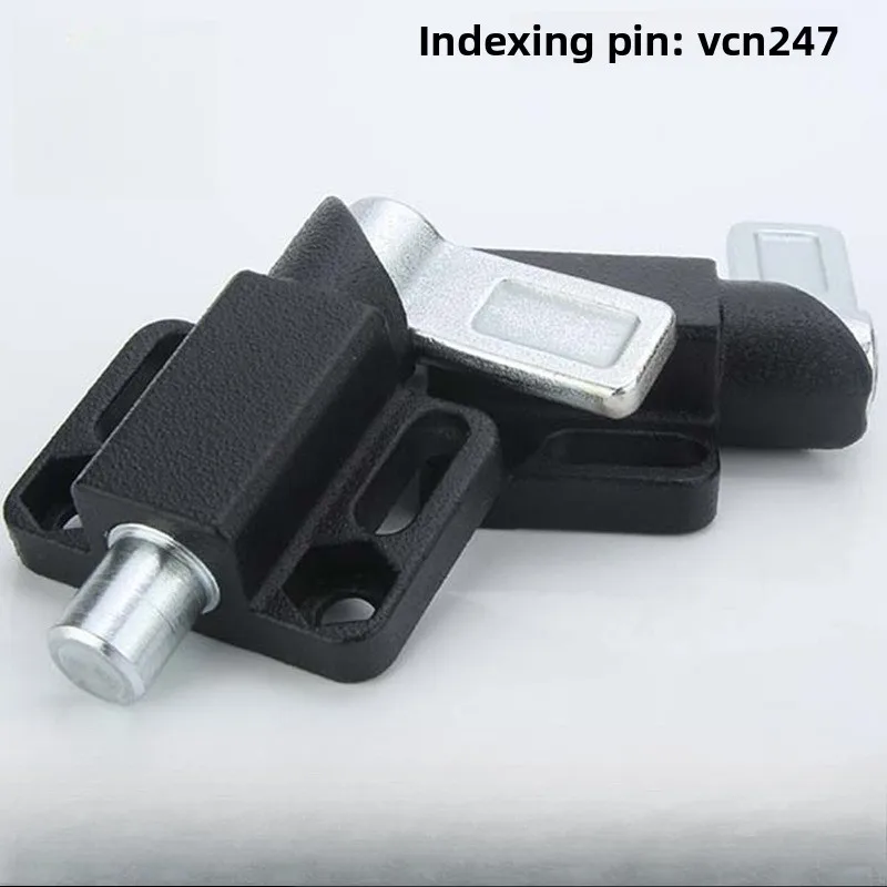 L Handle Self-locking Spring Plunger VCN247 Rotatable Index Pin Flange Mount Locating Dowel for Fixture Mold Positioning