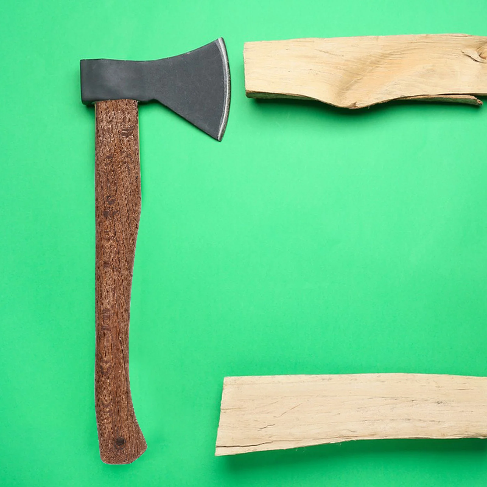 

Wooden Axe Handle Replacement Carbonized Qiangang Wood Tiger Head Comfortable Grip for Woodworking Tasks Axe Handle Replacement