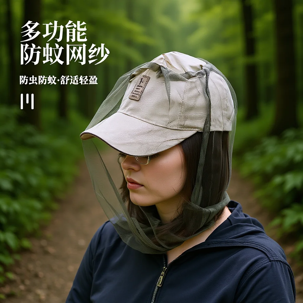 Beekeeping tools, outdoor head-mounted fishing, night fishing cap, insect-proof and mosquito-proof cap, net fishing, sun protect